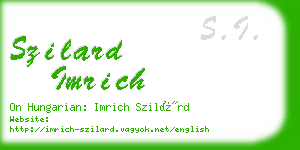 szilard imrich business card